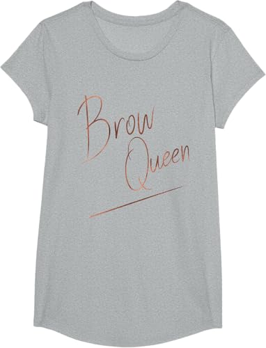 Miniatura 36 de Brow Queen Ombre - Camiseta de escritura a mano, regalo para artista de maquillaje, Negro, S Negro,Azul Marino,Blanco,Plateado,Marrón,Limón,Jaspeado