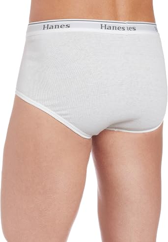 Hanes Ultimate Men's 3-Pack Classics Full Rise Brief, Black/Grey, S