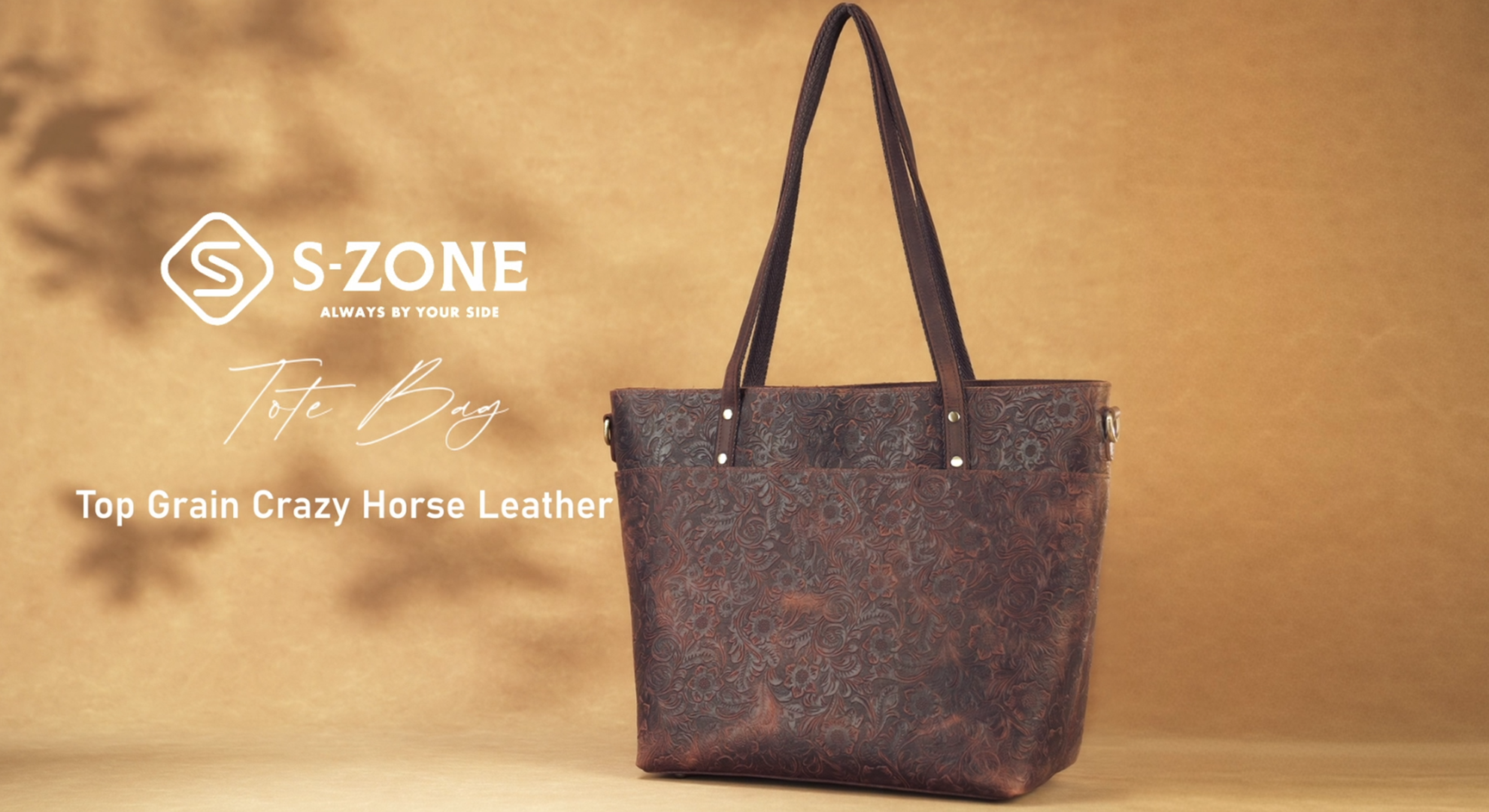 Bolso tote de cuero para mujer S-ZONE grande con múltiples bolsillos miniatura 7