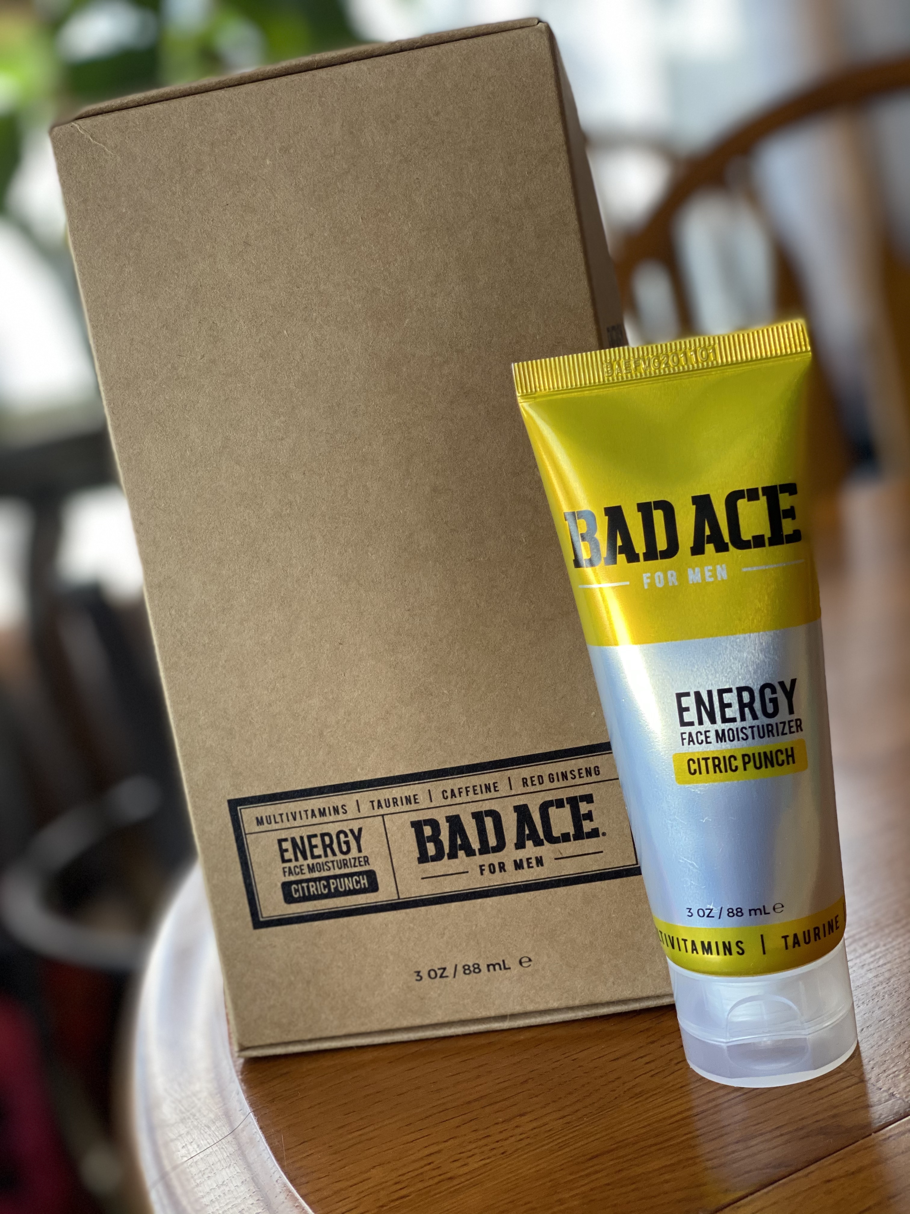 BAD ACE Energy Daily Moisturizer for Men, Korean Skin Care Hydrating Facial Cream - Multi-Vitamin Men's Face Moisturizer for Dry and Acne-Prone Skin - Citric Punch, 3 oz