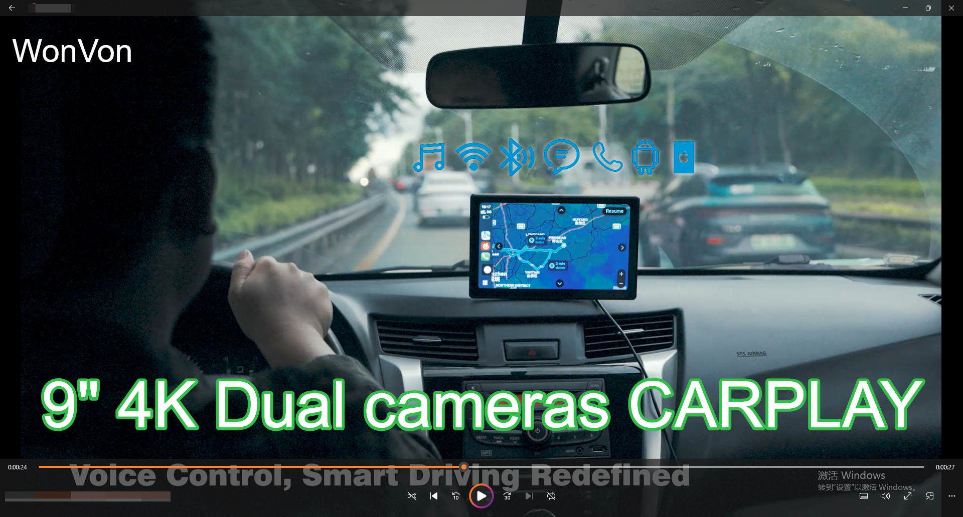 Amazon.com: 9''HD Carplay Screen for Car 4K Dash Cam&1080P Backup