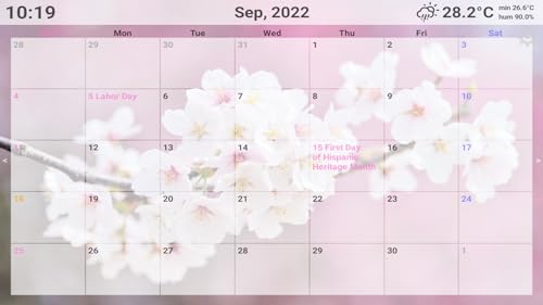Tablet de Calendar