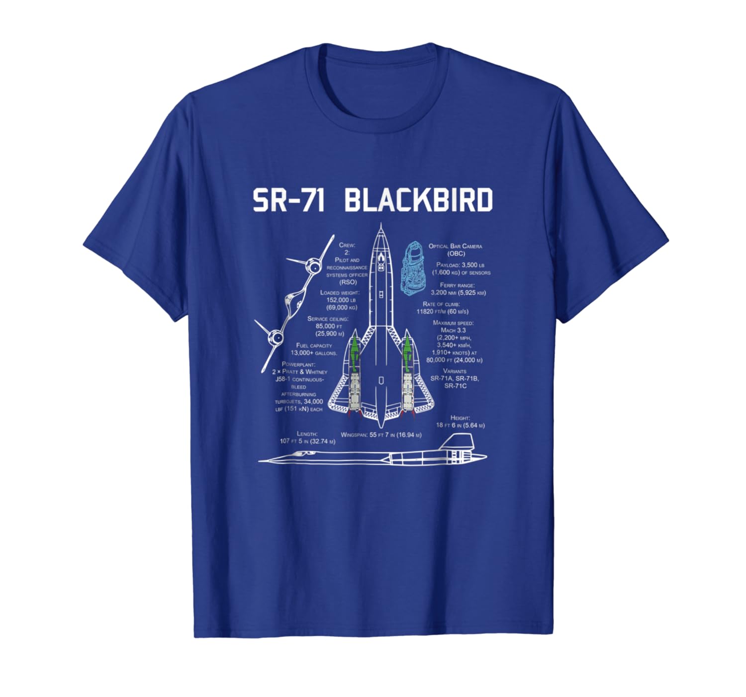 Sr 71 Blackbird Specs T Shirt Tshirt Shirt