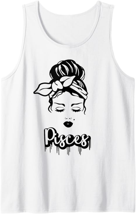 Pisces Zodiac Sign Messy Bun Astrology Birthday