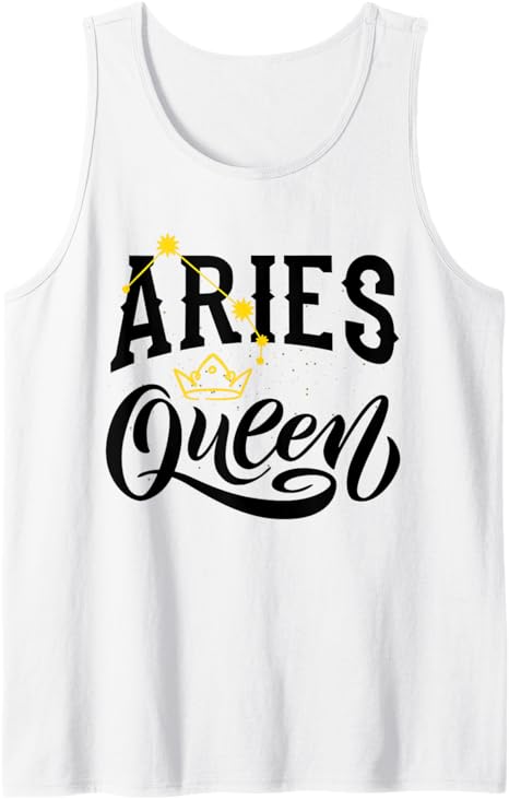 Aries Queen Aries Zodiac Sign Astrology Horoscope Tank Top