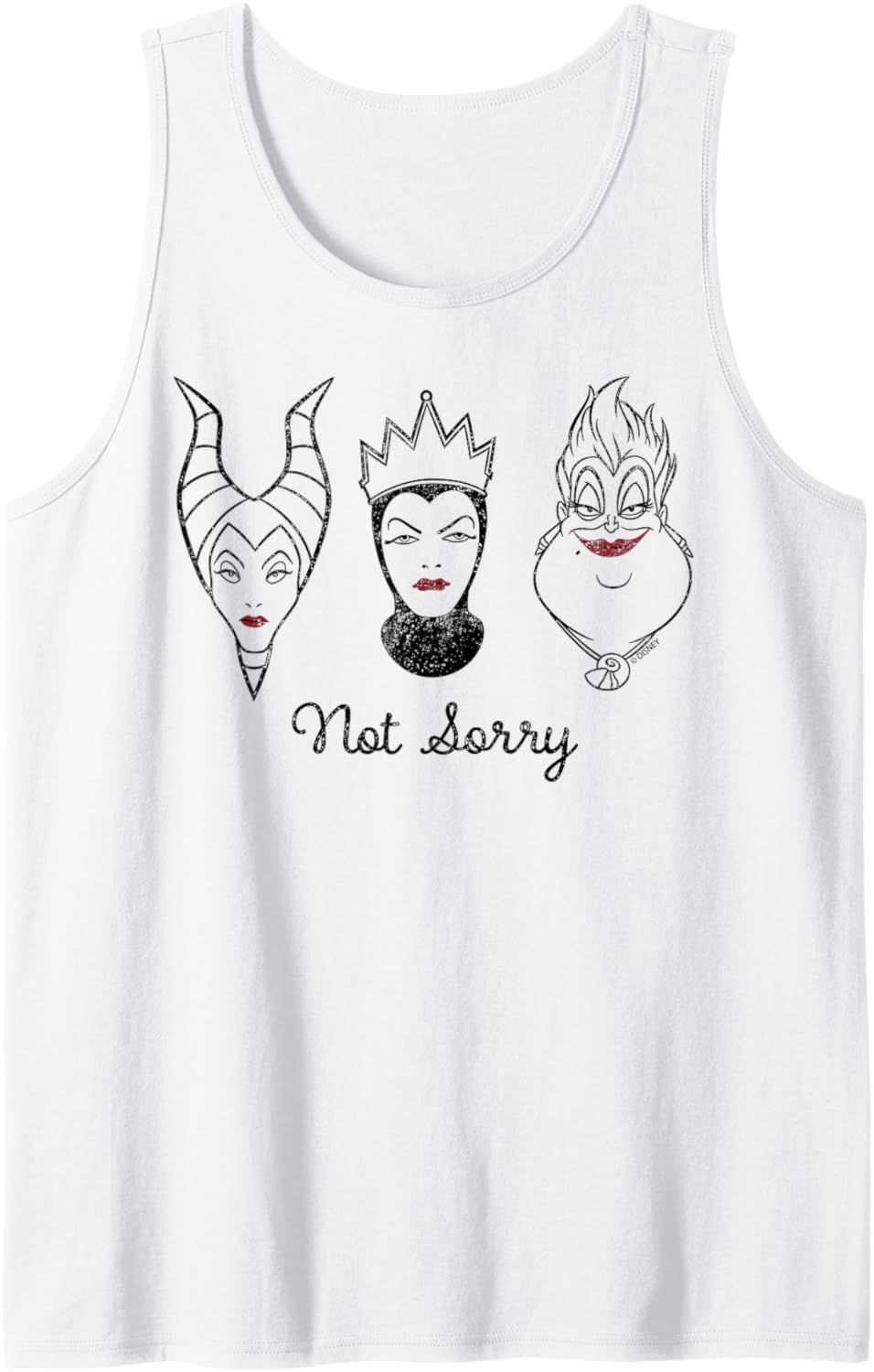 Disney Villains Ursula Maleficent Evil Queen Not Sorry Camiseta sin Mangas
