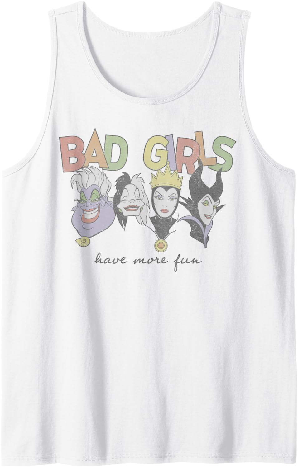 Disney Princess Villains Bad Girls Have More Fun Tank Top, white