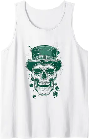 St Patricks Day Funny Sugar Skull Hat Shamrock