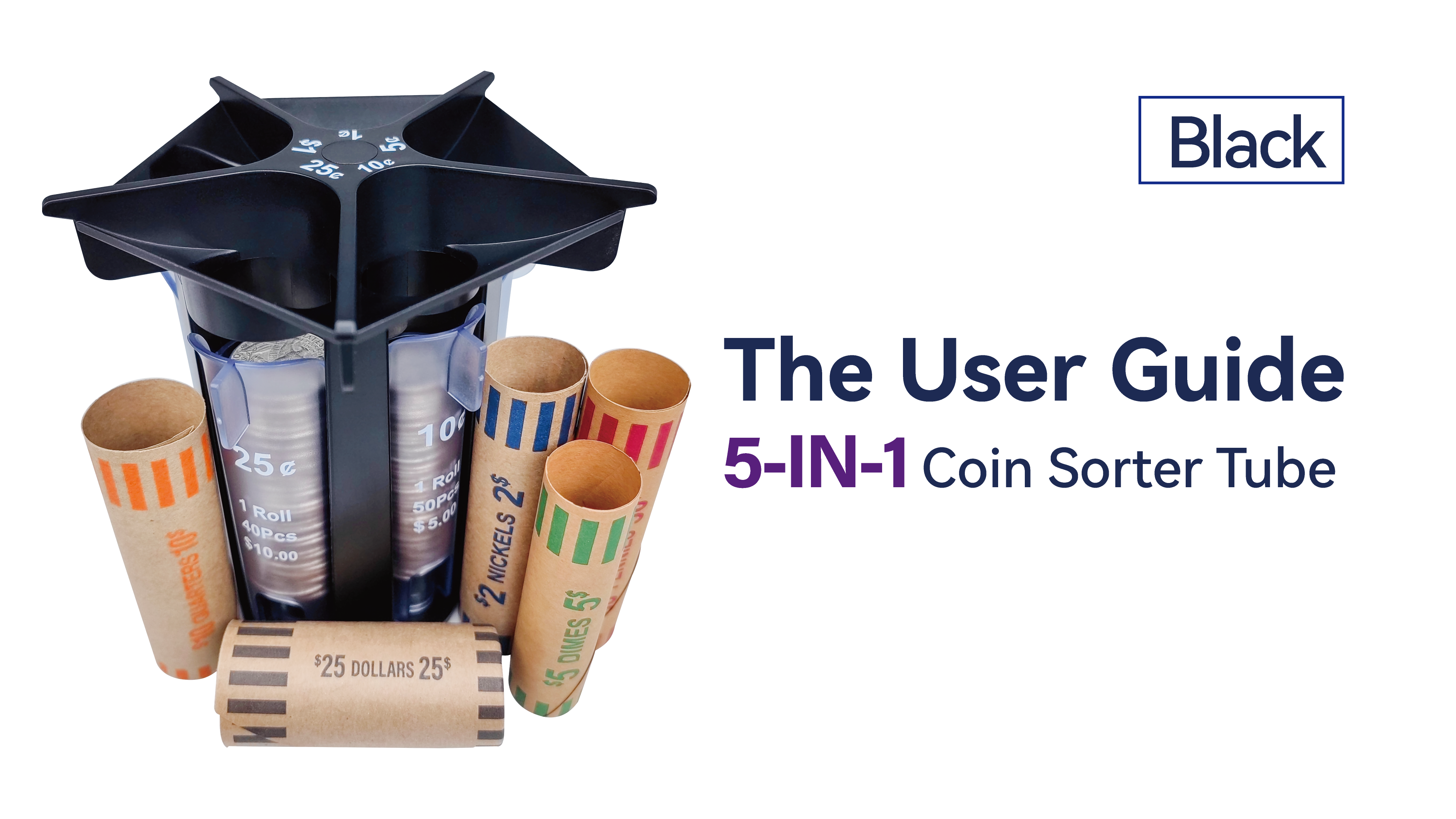 Amazon.com : CO5IN1 Coin Sorter Tube Coin Counter with Coin
