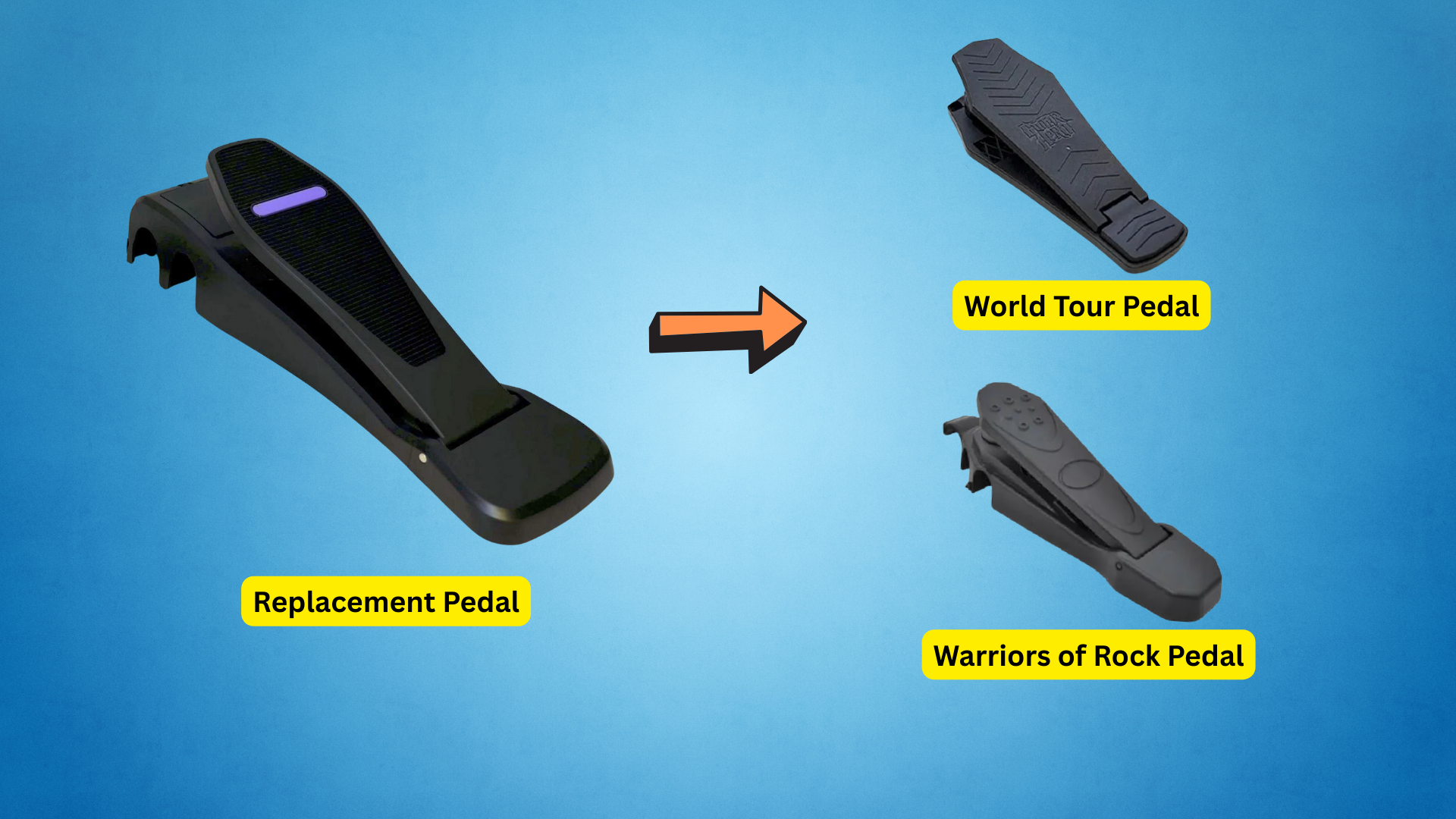 DRUM FOOT PEDAL Compatible with Guitar Hero Wii XBox 360 PS3 PS2 Band World Tour 4 5 Bass : Video Games