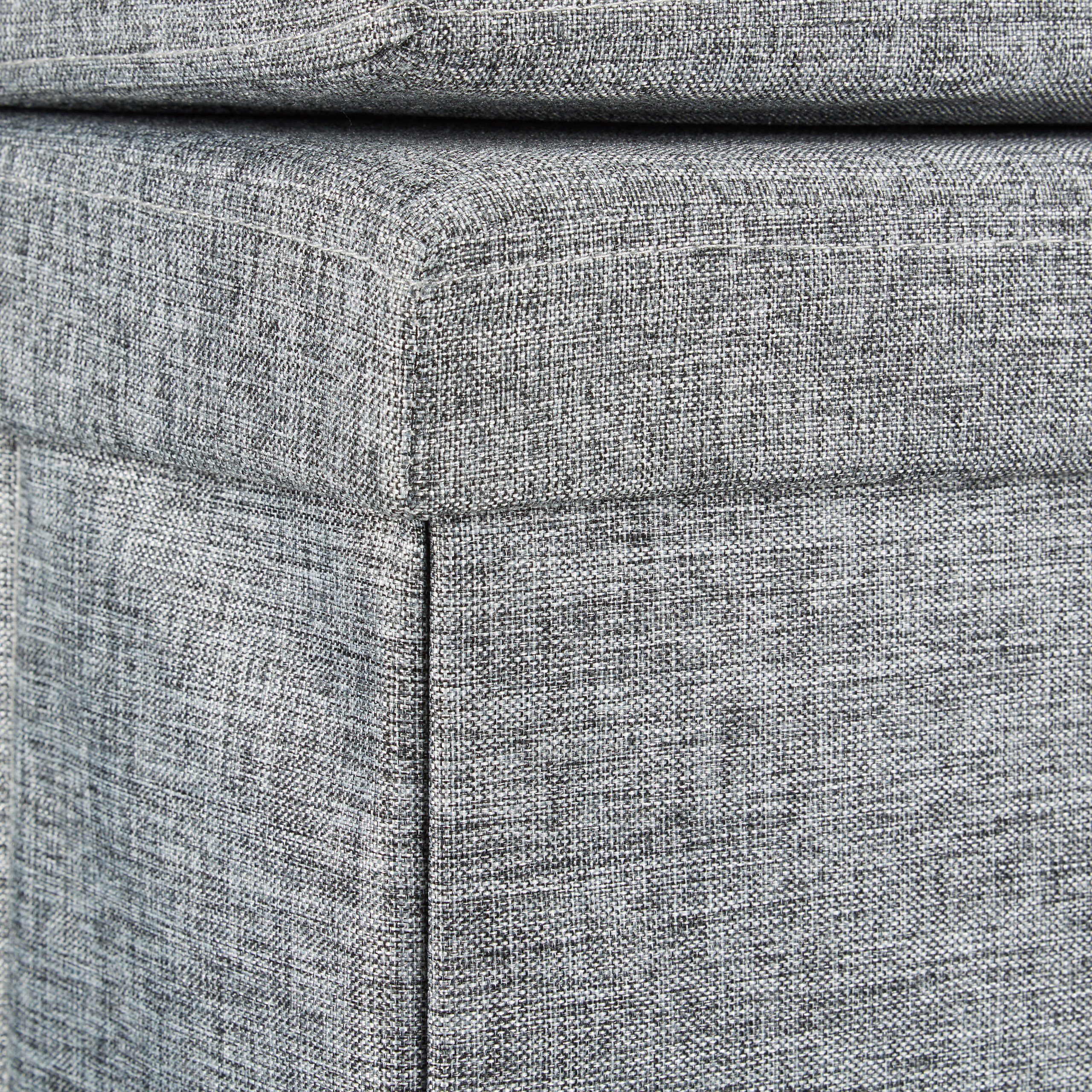 Relaxdays Panca Pieghevole con Schienale, Sgabello, con Coperchio e Contenitore, in Lino, HxLxP: 73x76x38cm Grigio