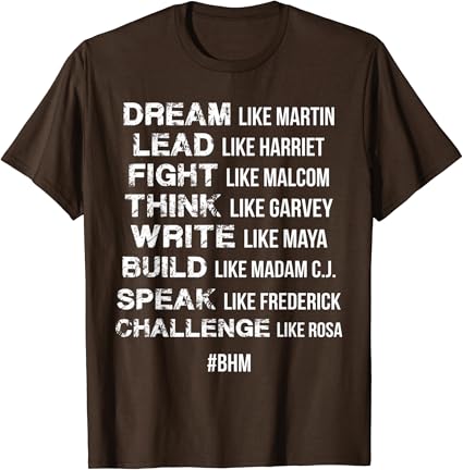 Black leaders t shirts Clearance