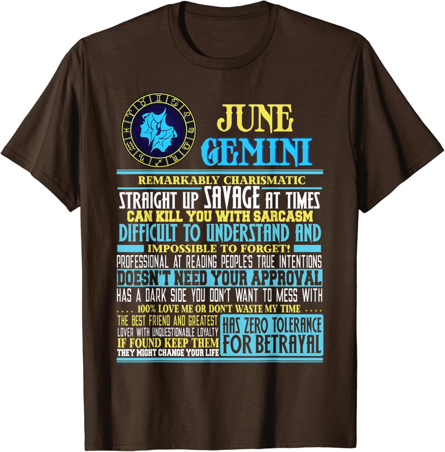 Gemini Facts Shirt Funny June Gemini Birthday Gift Shirt