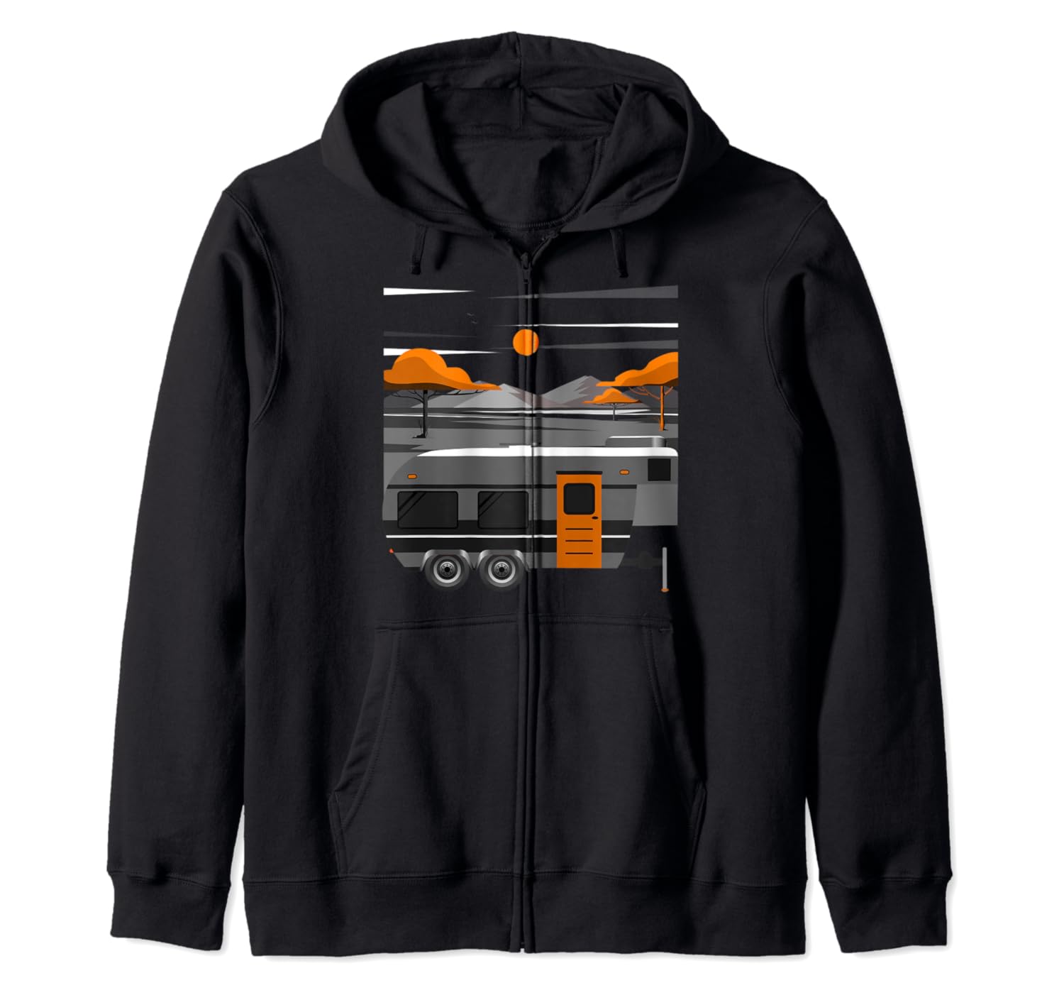 black and orange hoodie