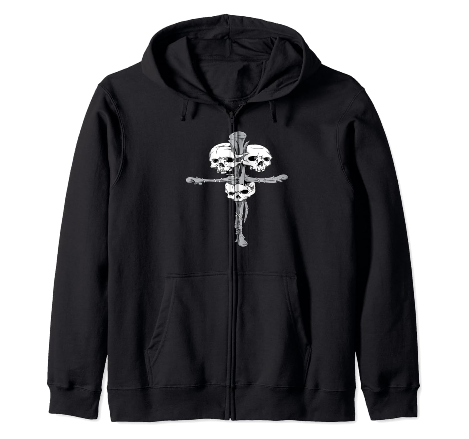 cross zip hoodie
