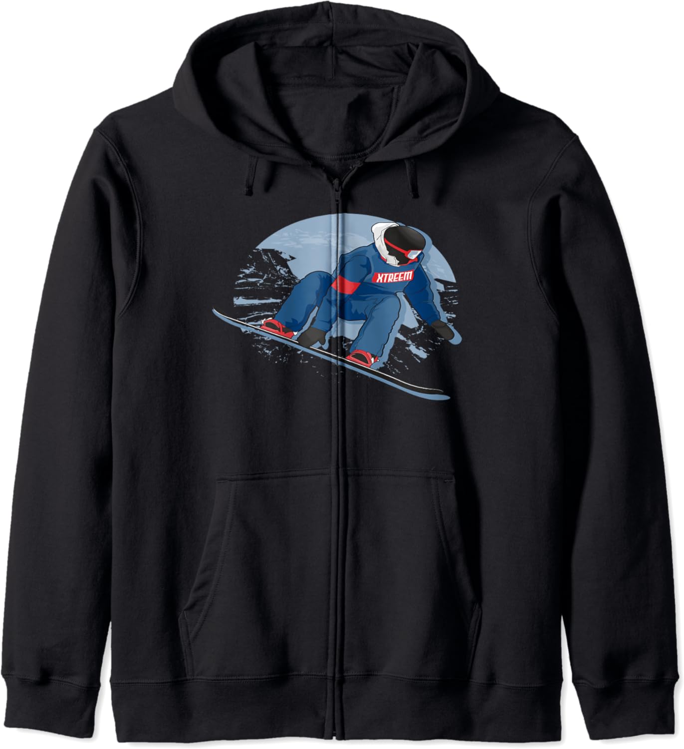 Snowboard Extreme Winter Sport Snowboarder Gift Zip Hoodie