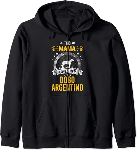 This Mama Loves Her Dogo Argentino Dog Lover Zip Hoodie