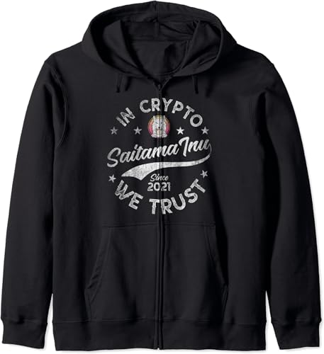 Miniatura 1 de In Crypto We Trust Saitama Inu Coin Crypto Token Wallet Men Zip Hoodie