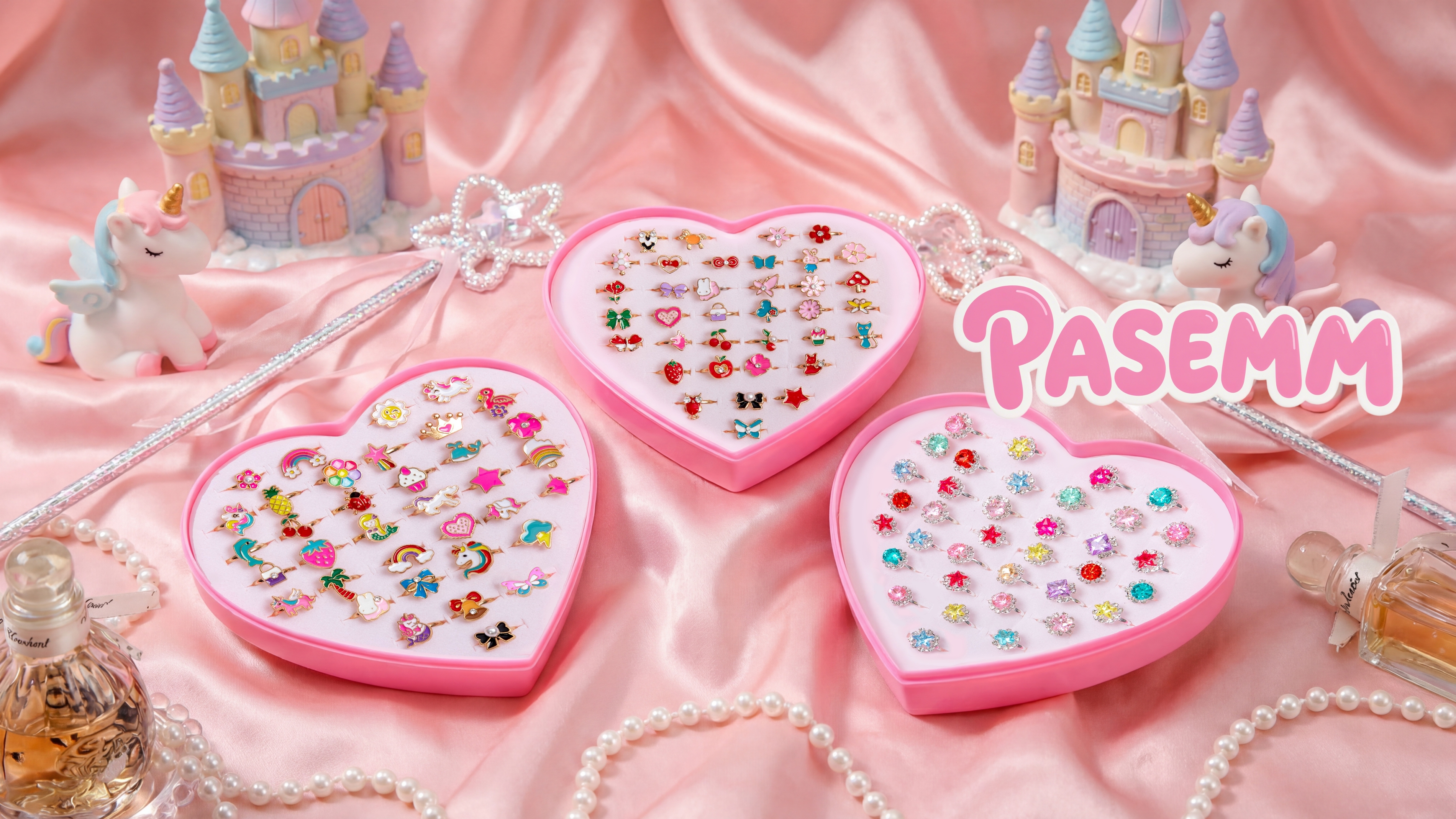 Amazon.com: PASEMM 36pcs Little Girl Alloy Jewelry Rings