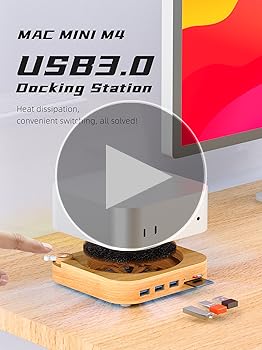 Amazon.com: AODUKE Wooden Mac Mini M4 Pro dust Dock Stand