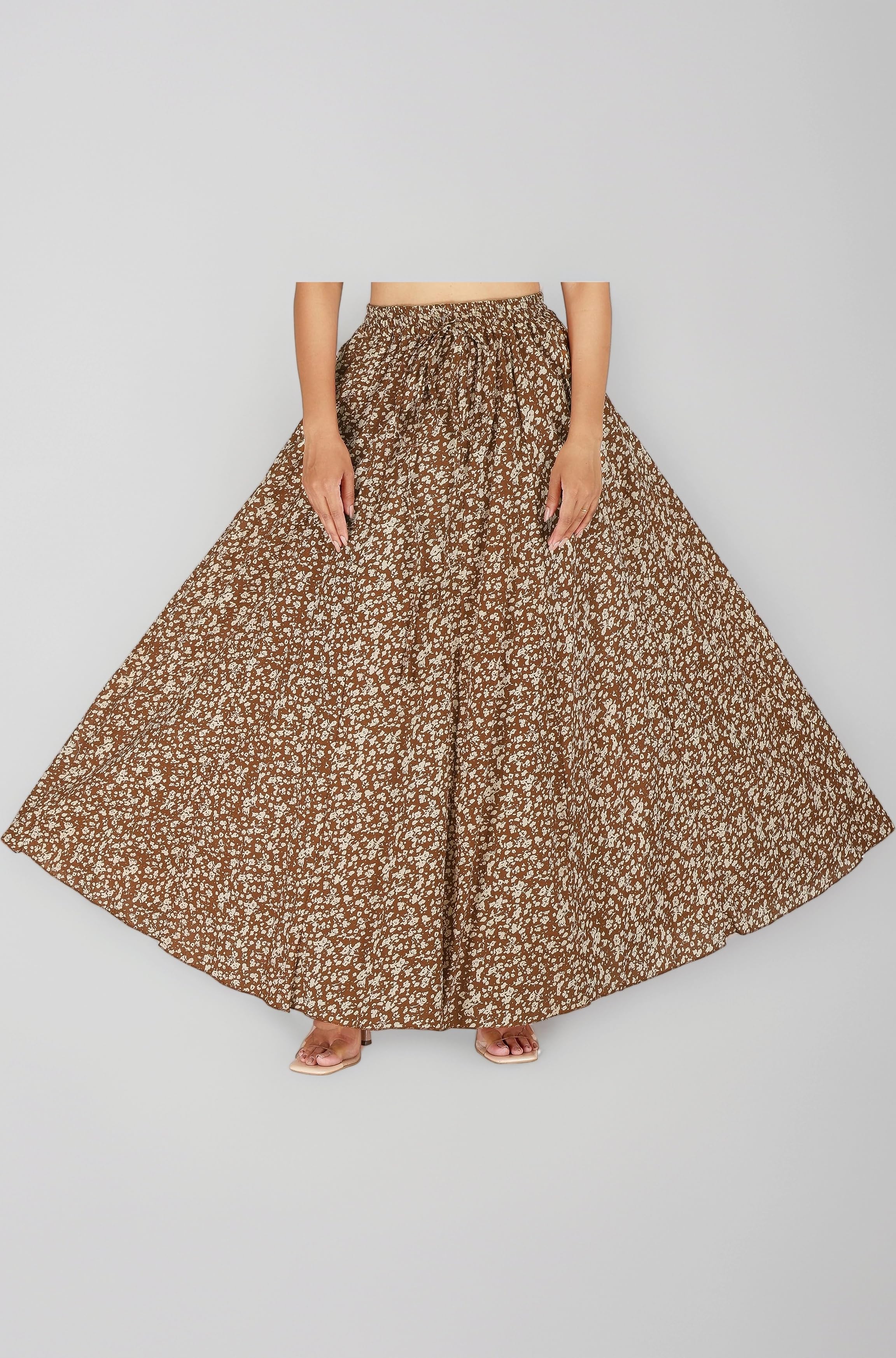 Sttoffa Cotton Printed Women Wear Maxi Long Skirt 40" inch Full Length