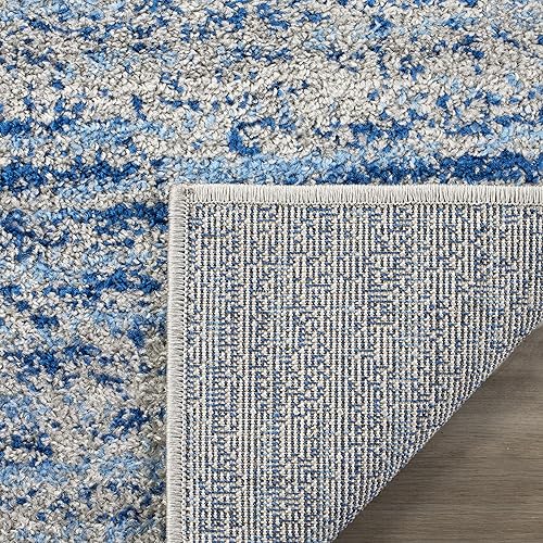 Miniatura 4 de Safavieh - Alfombra contemporánea negra y plateada ADR117A de la colección Adirondack (5.1 pies x 7.6 pies)