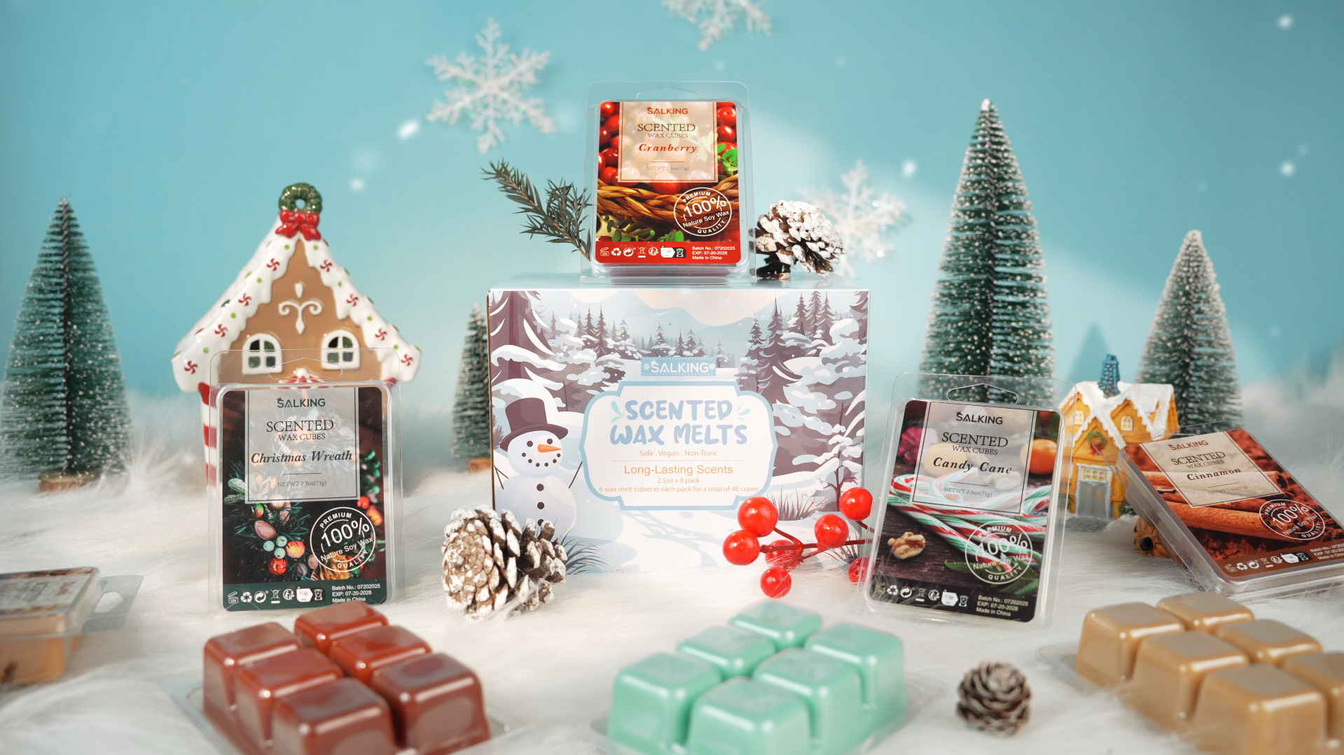 Amazon.com: Winter Scented Wax Melts, Christmas Soy Wax Melts Gift