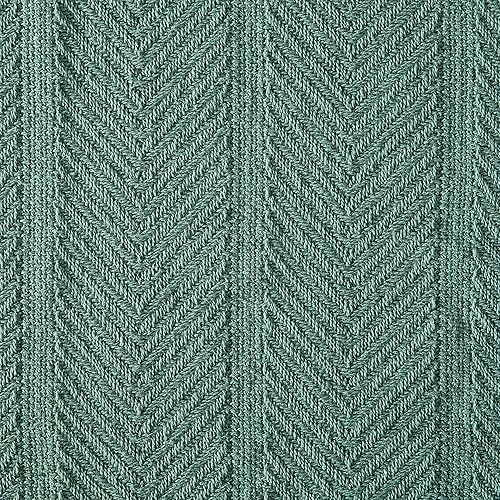 Miniatura 9 de Eddie Bauer 213122 - Manta con patrón en forma de espiga, individual, raya azul, Algodón, Verde, gemelo