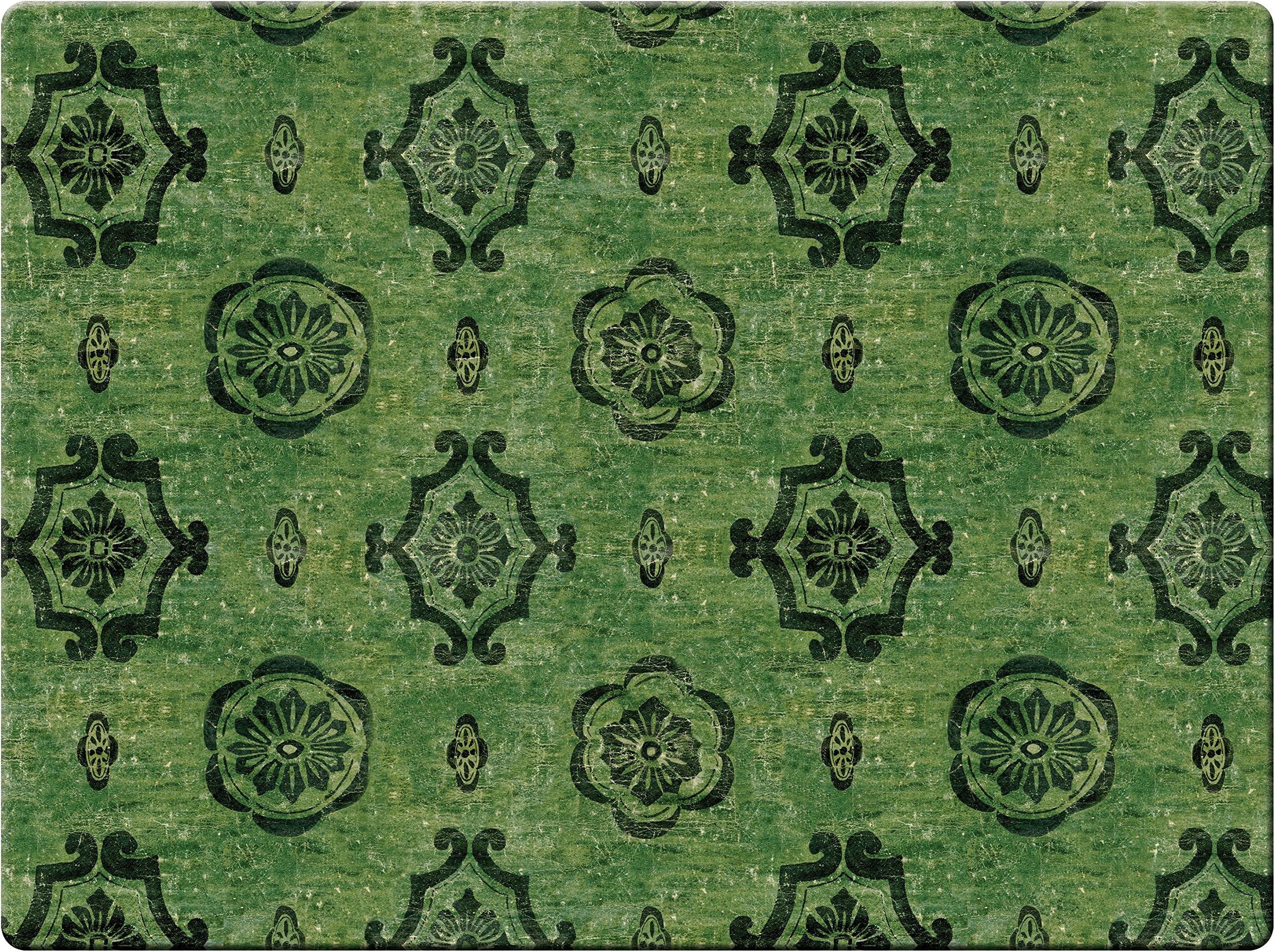 Hadley Table Ottoman Bottle Green Hard Placemats, Rectangle, Set of 4