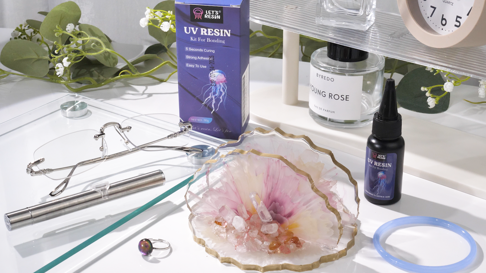 ALECPEA 30g Glass Glue - Fast-Curing Adhesive (15 Sec Set) For Glass, Jewelry, Crystal Repair