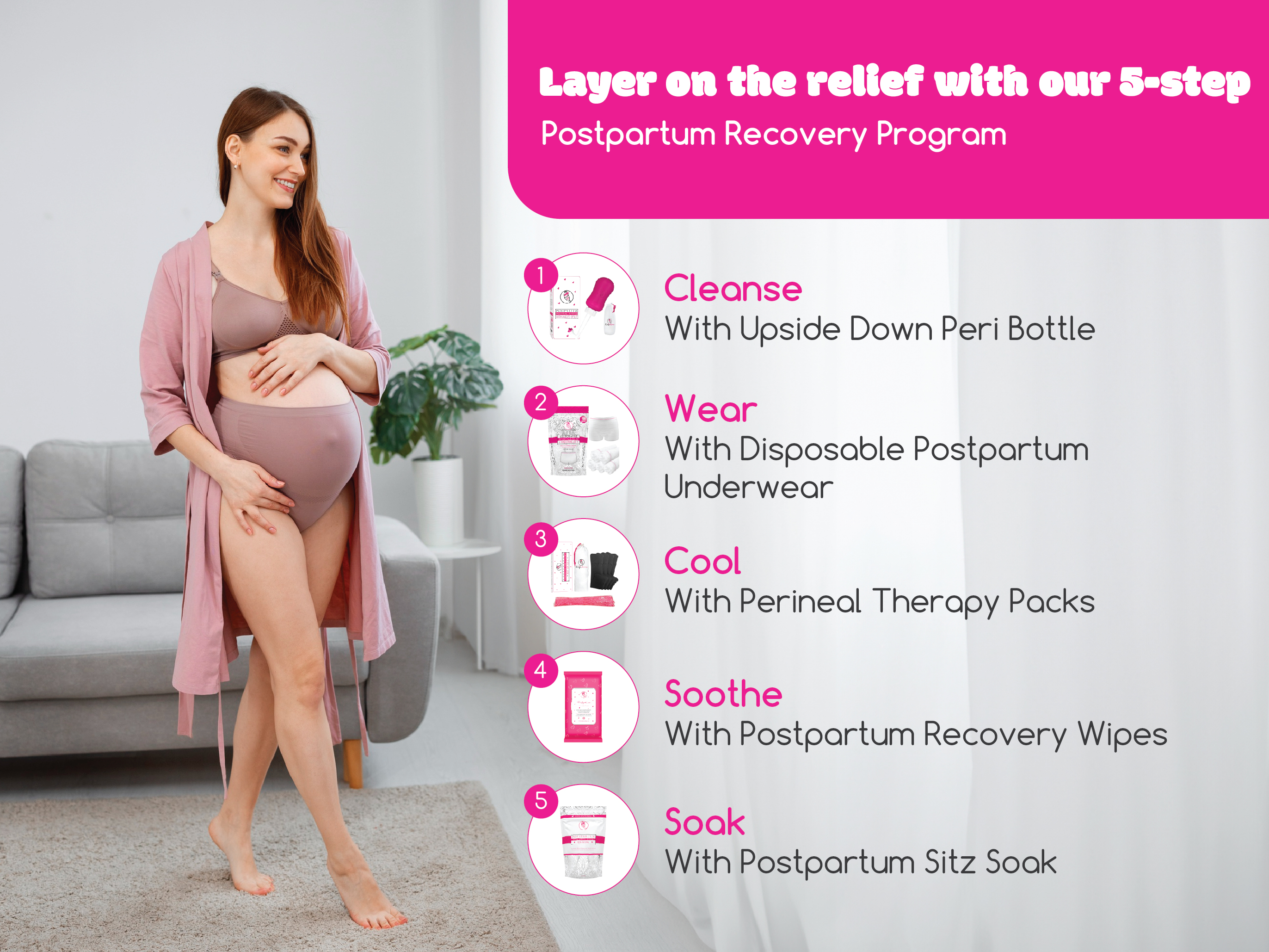 Ninja Mama Postpartum Perineal Care Cooling Pad Liners. Soothing Witch Hazel with Aloe and Chamomile for Post Partum Relief After Birth Tears and Haemorrhoids. Postpartum Essentials Pack of 45