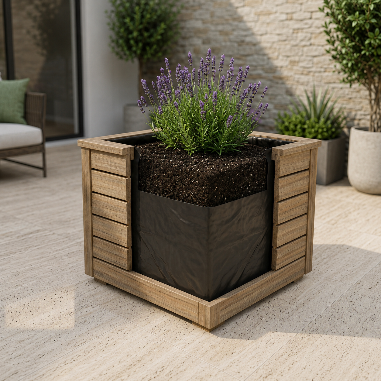 Amazon.com : OAKENZ Square Planter Box Liner Bags Heavy-Duty