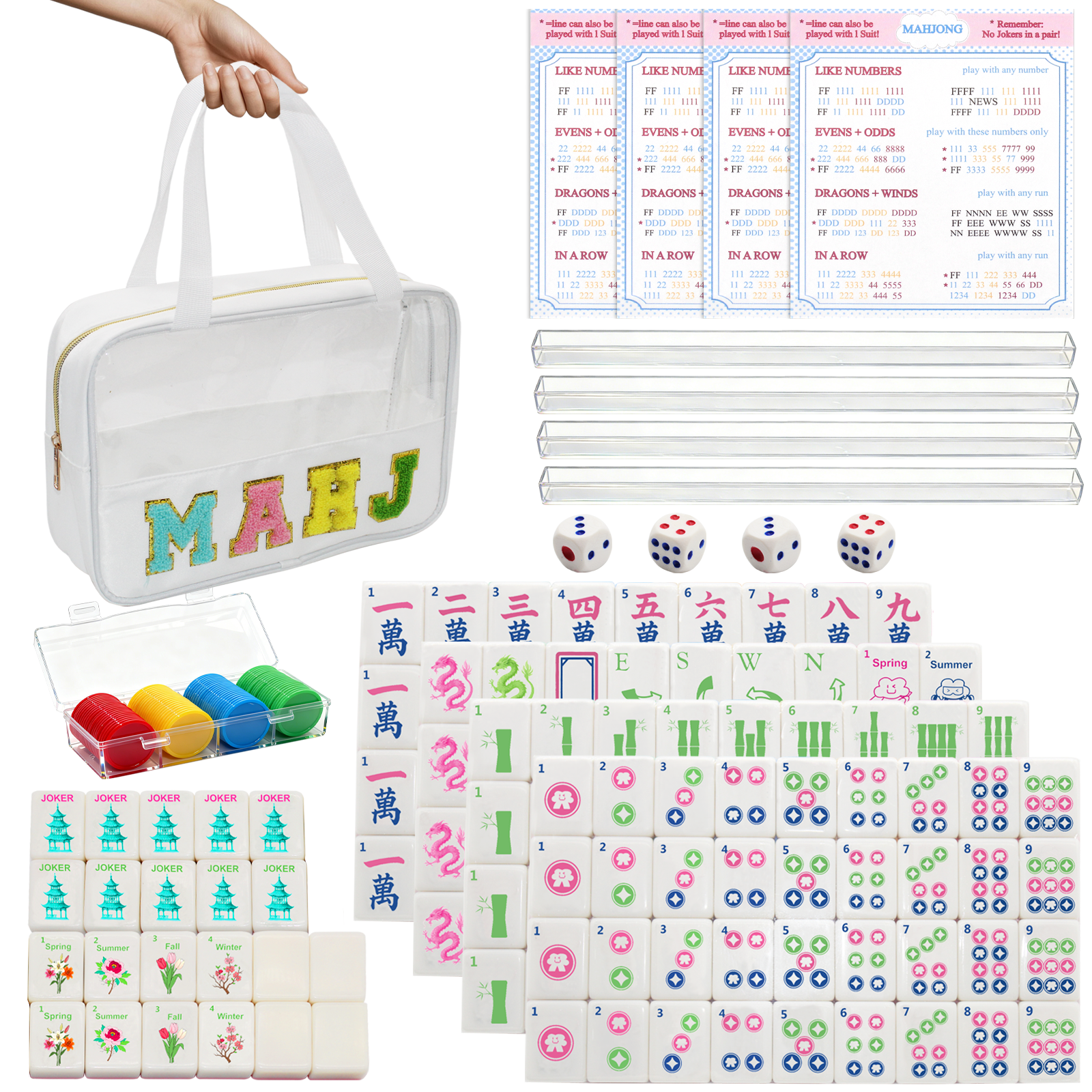 Amazon.com: American Mahjong Game Set,Mahjong Set,Complete Mahjong