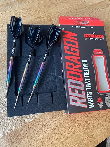 RED DRAGON Razor Edge Spectron – Set De 3 Fléchettes Tungstène 85%, 18g Softip Ou 20–26g Steeltip, Ailettes Et Tiges Incluses