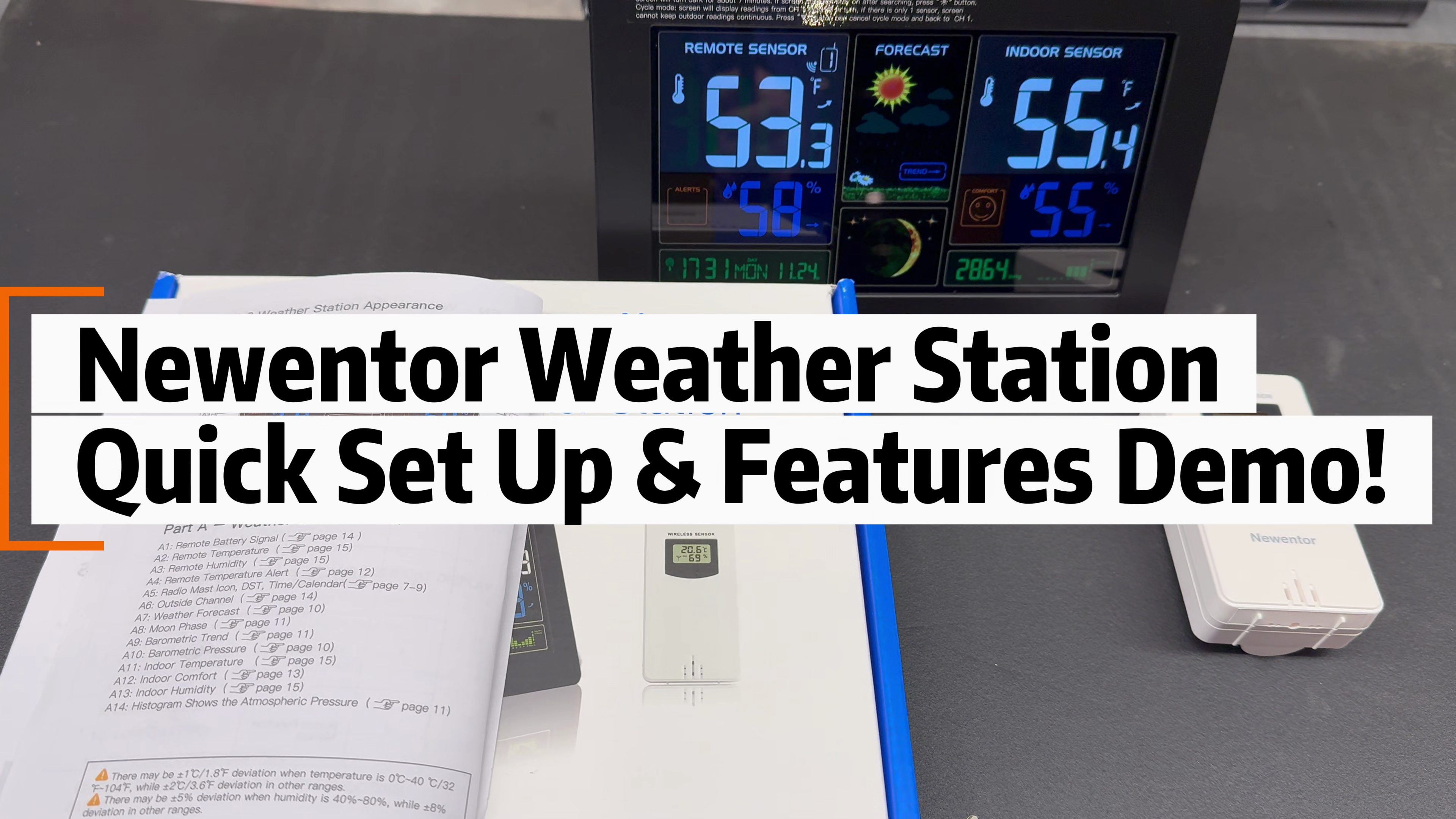 Watch Newentor Quick Set Up and Demo of Weather Station Features! on ...
