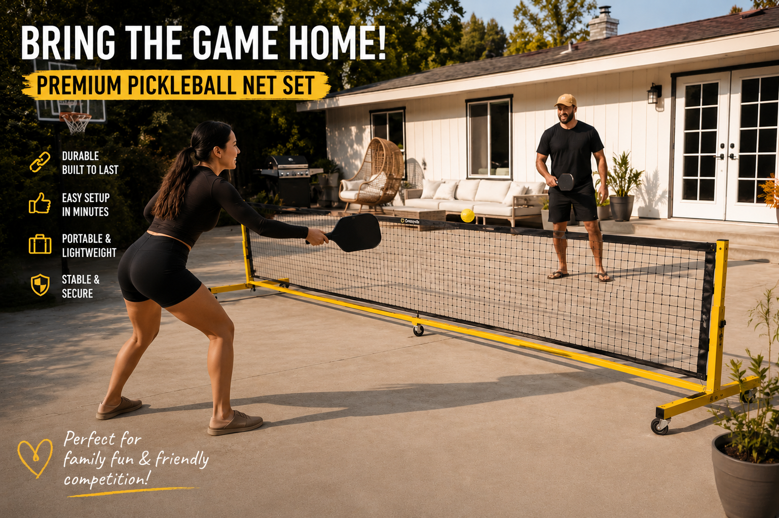 Pickleball at home! Let's go!!
