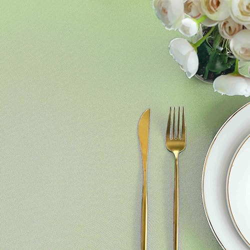 Miniatura 7 de FOLINS&HOME Mantel cuadrado color verde salvia, 54 x 54 pulgadas, color verde claro, sin arrugas, impermeable, de poliéster, a prueba de derrames,