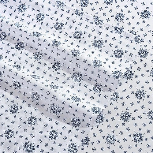 Miniatura 6 de Wrangler - Juego de sábanas tamaño individual, juego de cama sedoso y ligero, decoración casual del hogar (Bodie Foulard azul marino, individual)