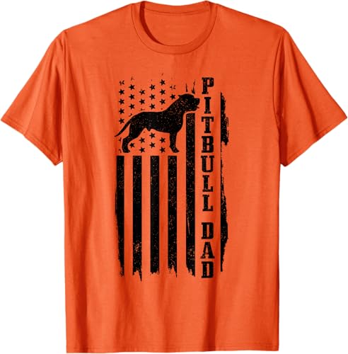 Miniatura 10 de Pitbull Dad - Camiseta para hombre diseño de bandera americana diseño patriótico Pitbull gris S