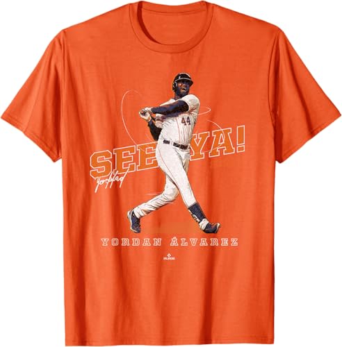 Miniatura 23 de See Ya! Yordan Alvarez Houston MLBPA T-Shirt Black,Navy Blue,Dark Heather Grey,Heather Grey,Orange