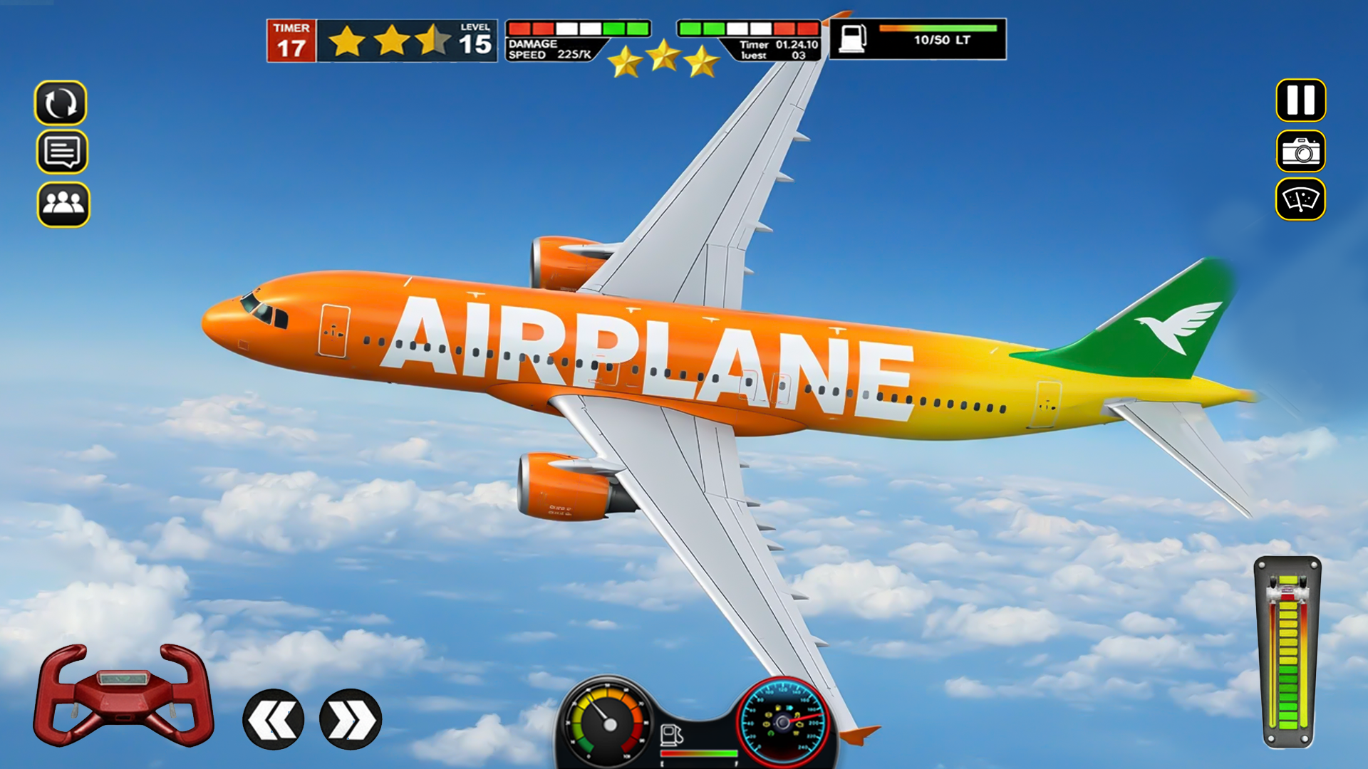Airplane Flight Simulator Real Pilot Aeroplane Flying Sky Racing ...