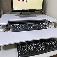 DMM.make 卓上昇降デスク デュアル ホワイト DMM.make 卓上昇降デスク【デュアルタイプ/無段階調整/ガス圧式