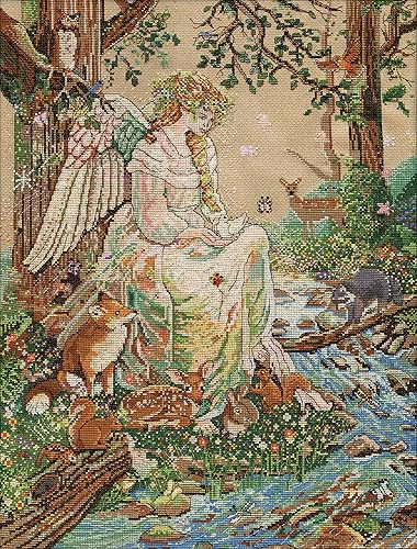 Design Works Crafts Mother Nature - Kit de punto de cruz, 16 x 20 pulgadas, multicolor