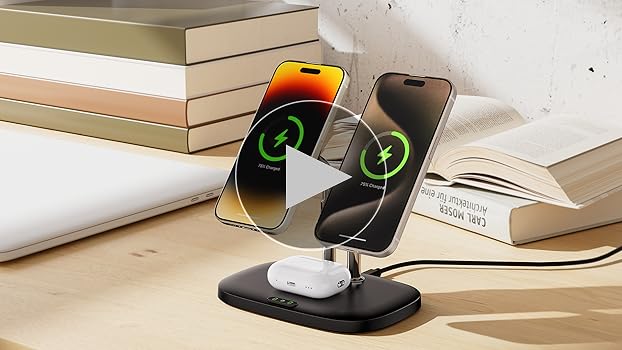 iPhone - でくさま専用　iphone xs2台 Amazon.co.jp: iPhone 17/16対応 ワイヤレス充電器 2台