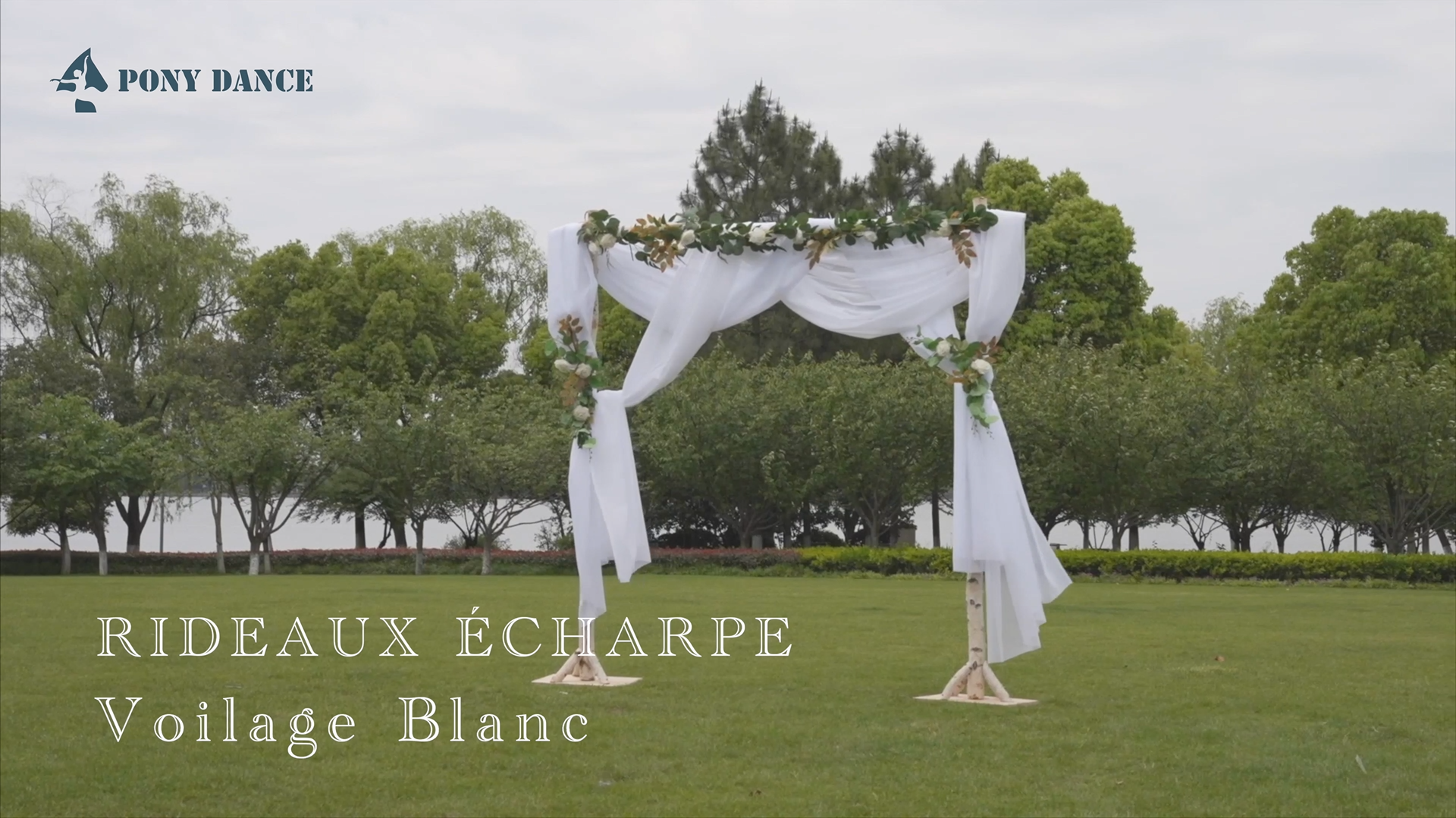 Voilage Mariage Blanc PONY DANCE 152x548 Cm - Tulle Transparent Pour Arche, Cérémonie Ou Décoration Salon