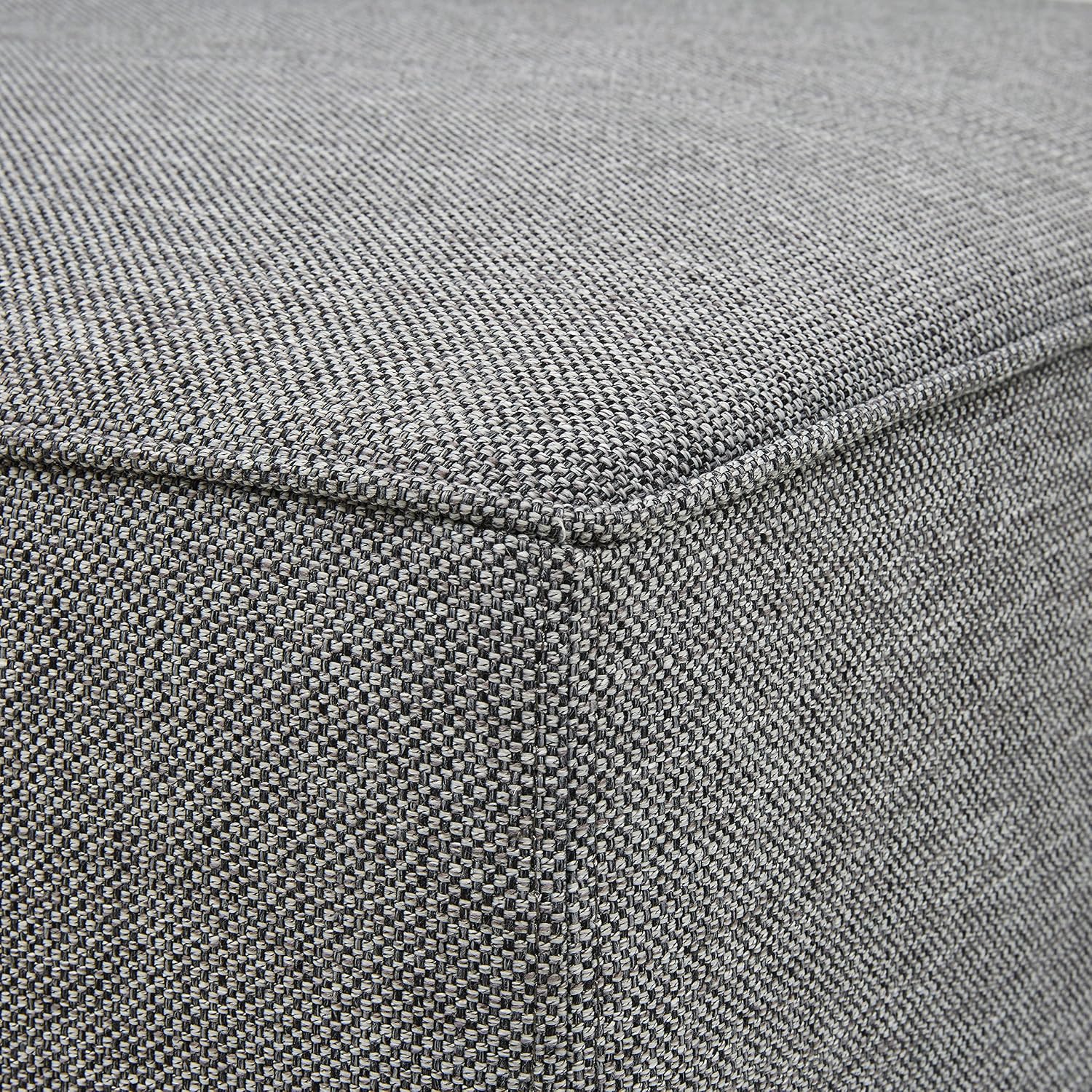 Amazon Brand – Rivet Audrey Modern Ottoman, 39"W, Grey Storm