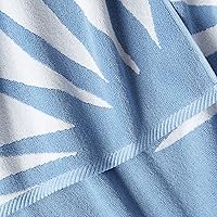 Vista 6 de Laguna Beach Textile Co. Toalla de playa Tropical Cabana - De gran tamaño, de felpa, 630 GSM de algodón - Azul Agave