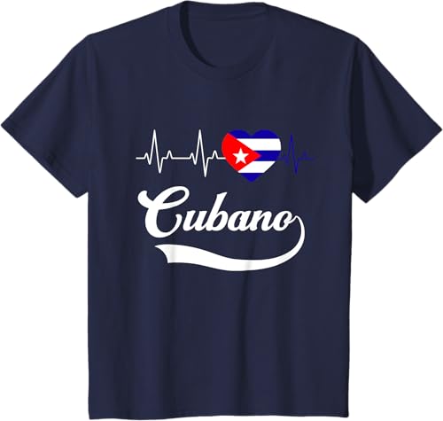 Miniatura 10 de Cubanito Baseball Flag Heart Souvenir Cubano Cuba Men Boy T-Shirt Black,Navy Blue,Dark Green,Dark Heather Grey,Heather Blue,Sapphire Blue,Royal