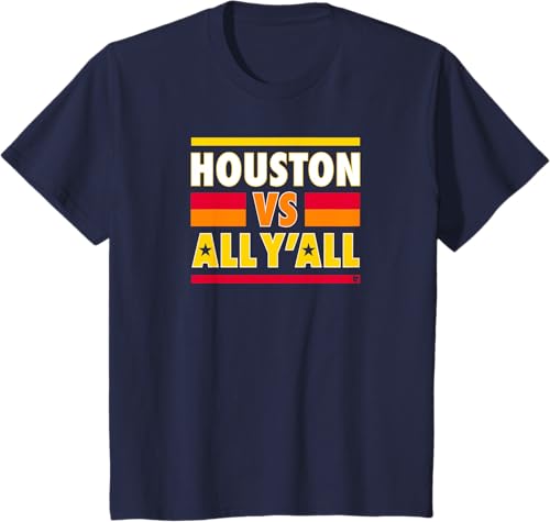Miniatura 5 de Houston Vs. All Y'all - Houston Baseball T-Shirt Azul Marino,Azul Jaspeado