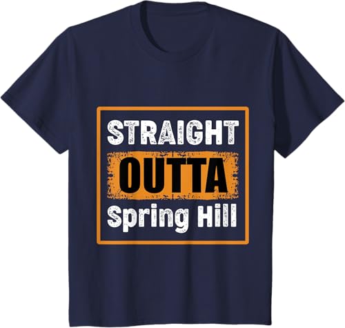 Miniatura 5 de Straight Outta Spring Hill Tennessee USA Vintage Humor T-Shirt Black,Navy Blue,Asphalt Grey,Slate Grey,Cranberry Red,Red,Kelly Green,Brown,Olive